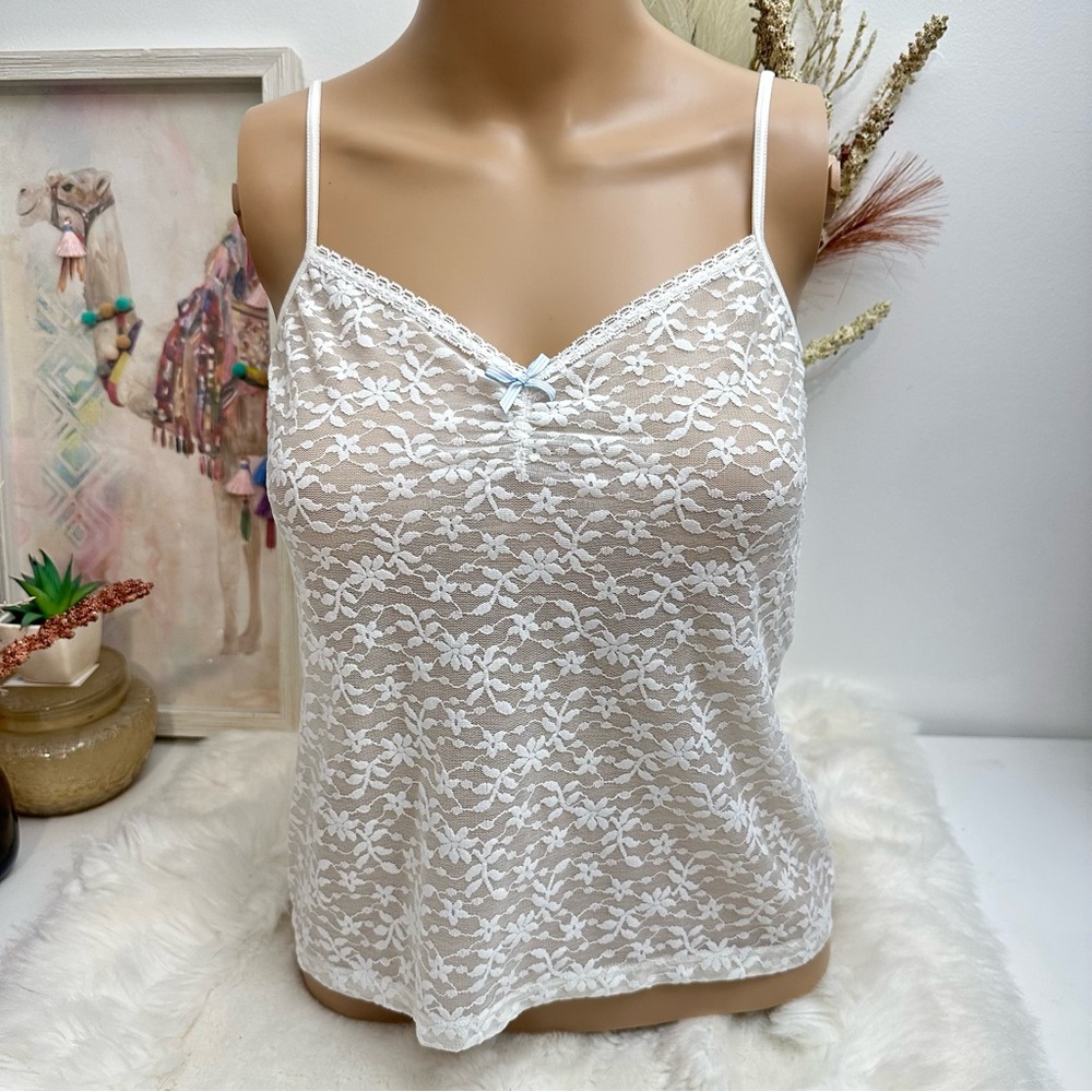 Tommy Hilfiger lace Floral white Cami top small